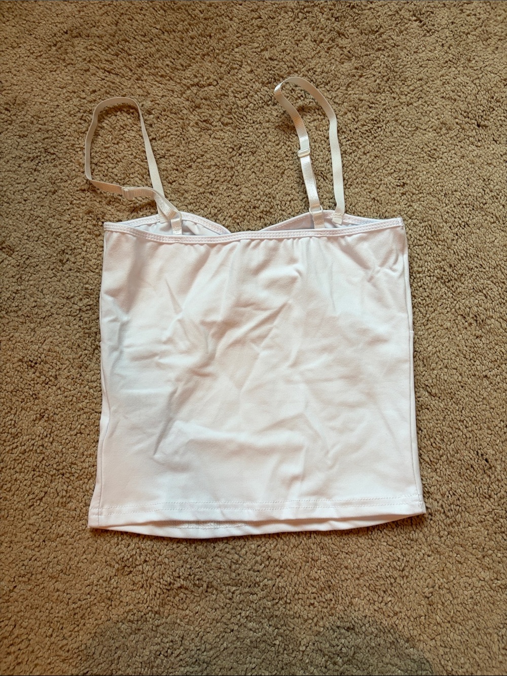 SHEIN White Ruched Front Spaghetti Strap Tank - Picture 2 of 2